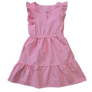 Vineyard Vines Girls Performance dress Pink Striped Size Small
